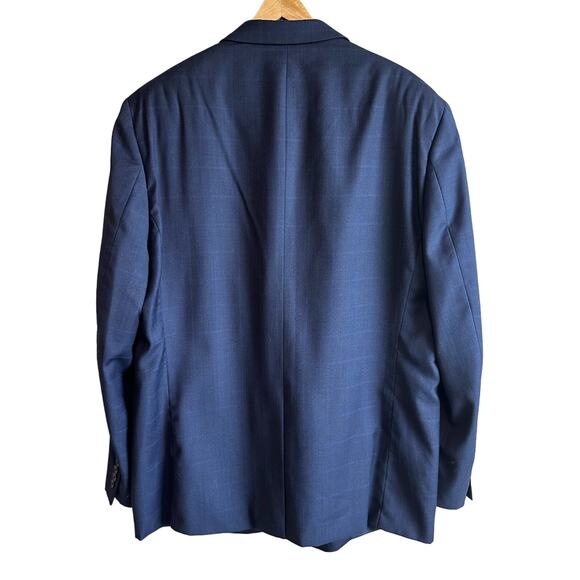 Lauren Ralph Lauren Ultraflex LONG Wool Blend 2 Button Suit Blazer Blue 46L - Picture 4 of 13